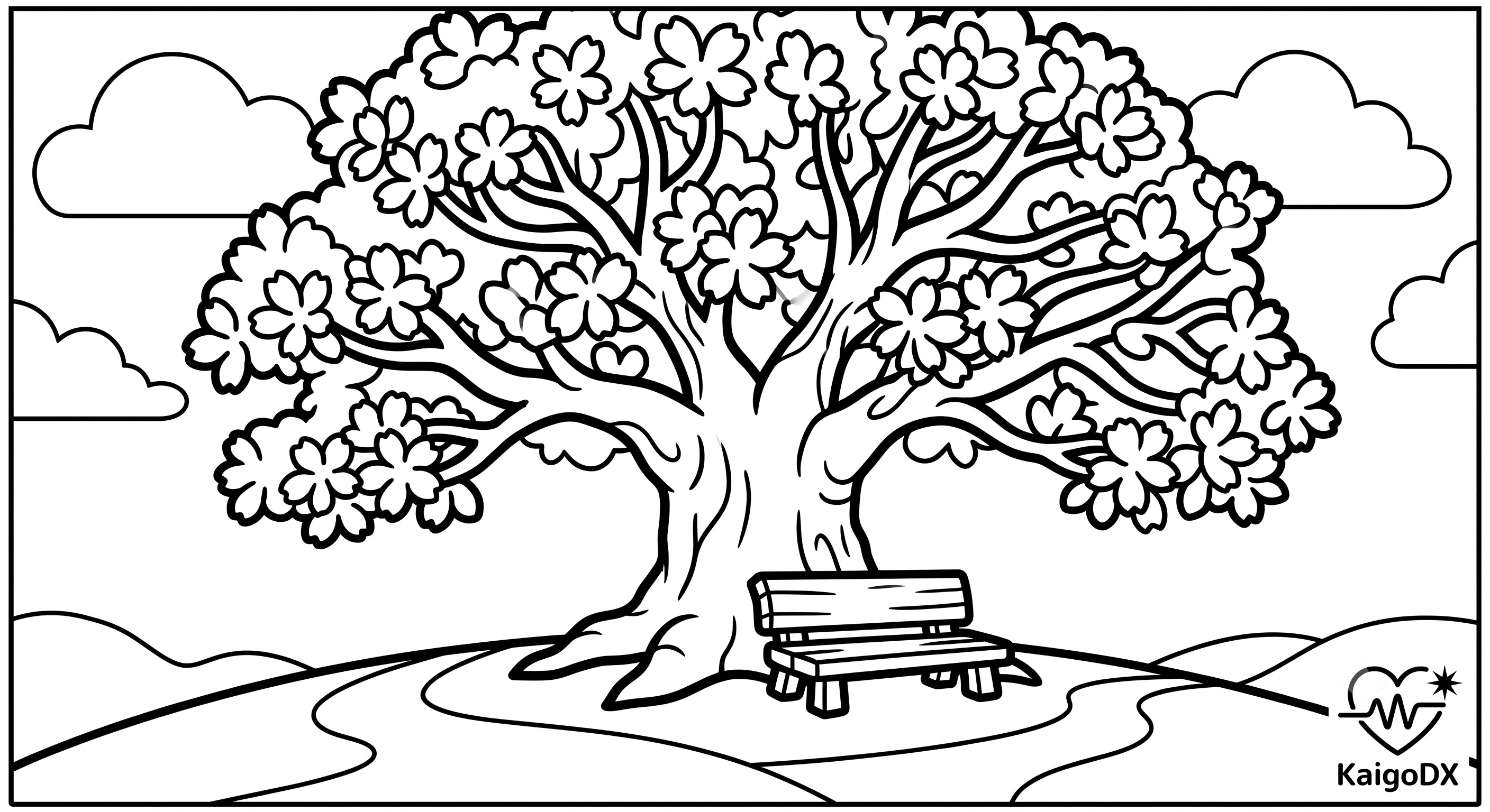 塗り絵 桜（サクラ）