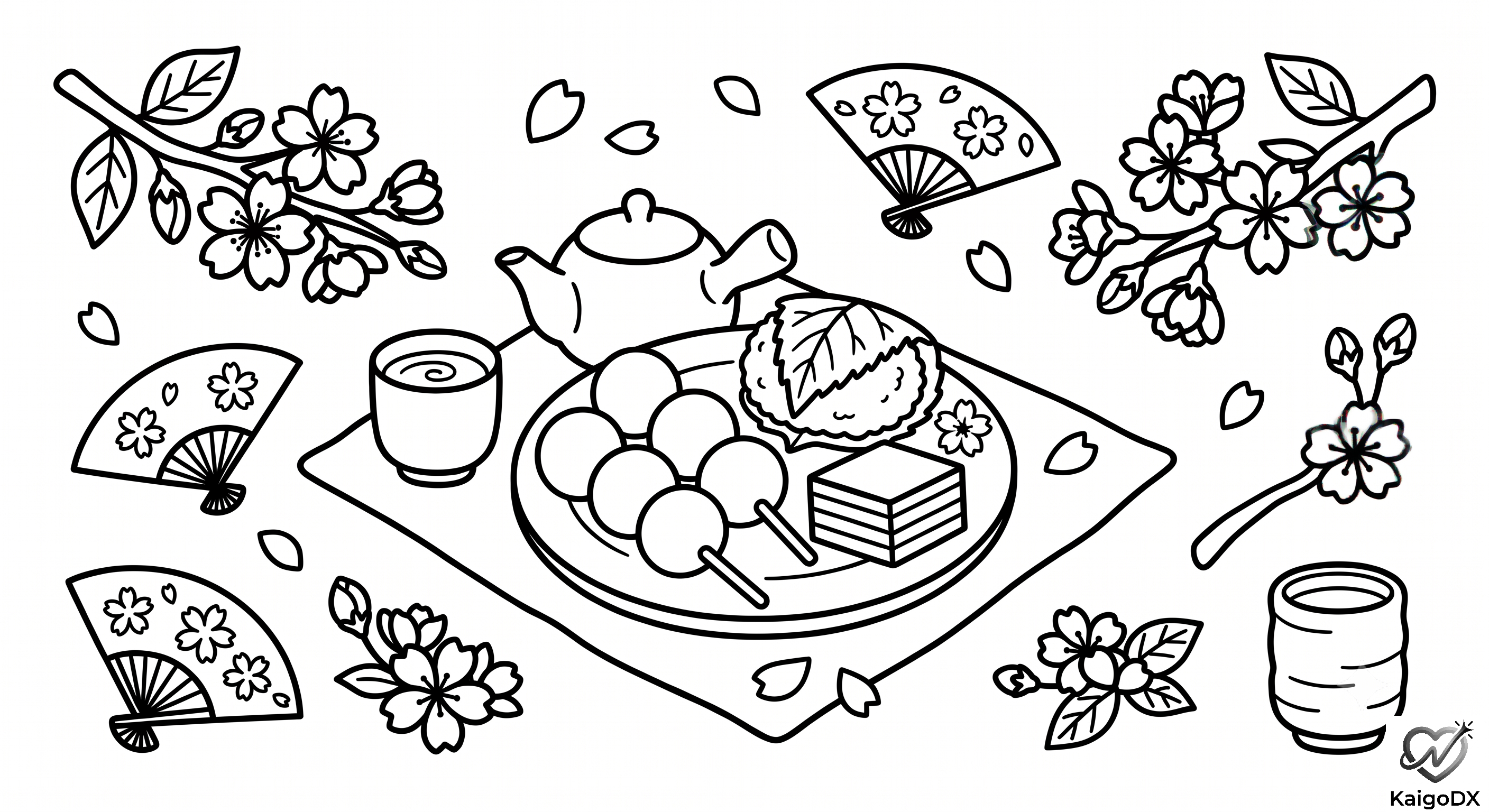 桜餅と三色団子