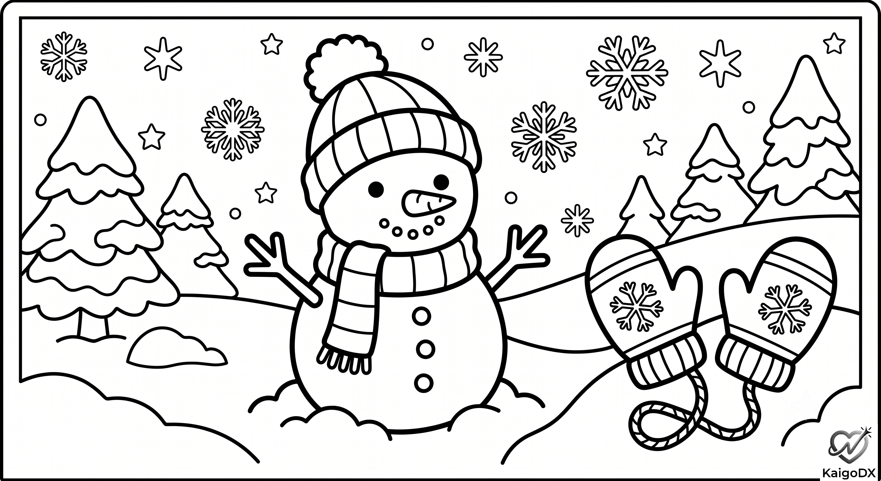 雪だるまと手袋
