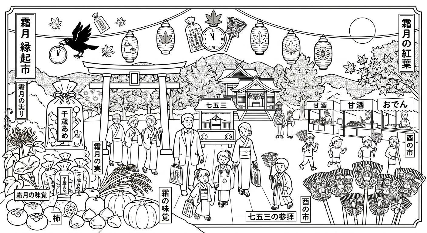 塗り絵 11月